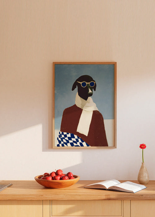Quadro cão com cachecol de inverno – Product2