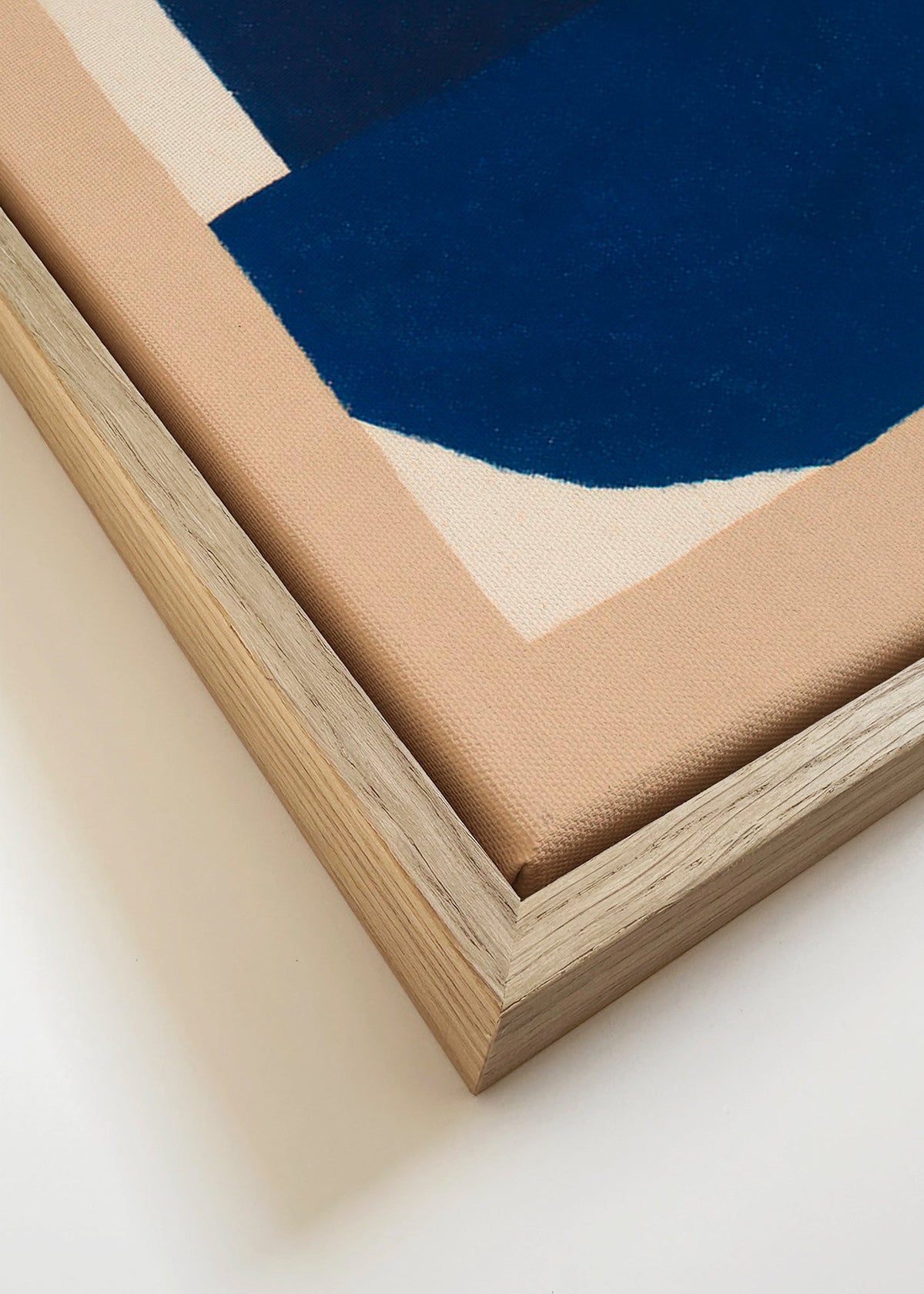 Quadro geométrico com bloco azul-marinho – Canvas detail