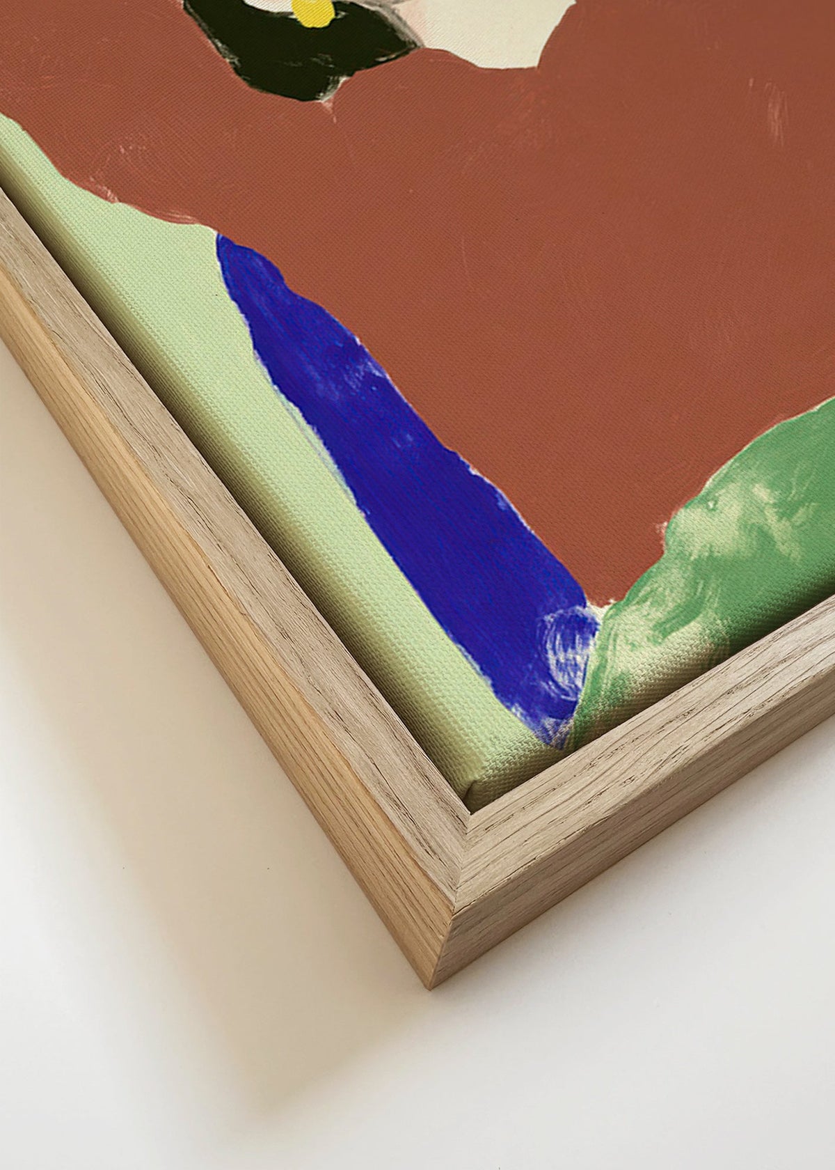 Ilustração de figura reclinada com gesto sereno – Canvas detail