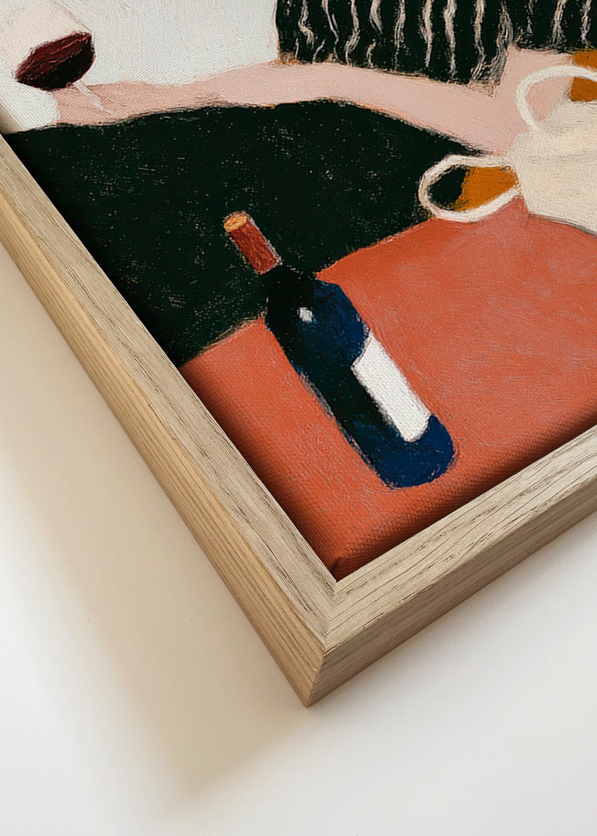 Arte para cozinha mulher com taça de vinho – Canvas detail