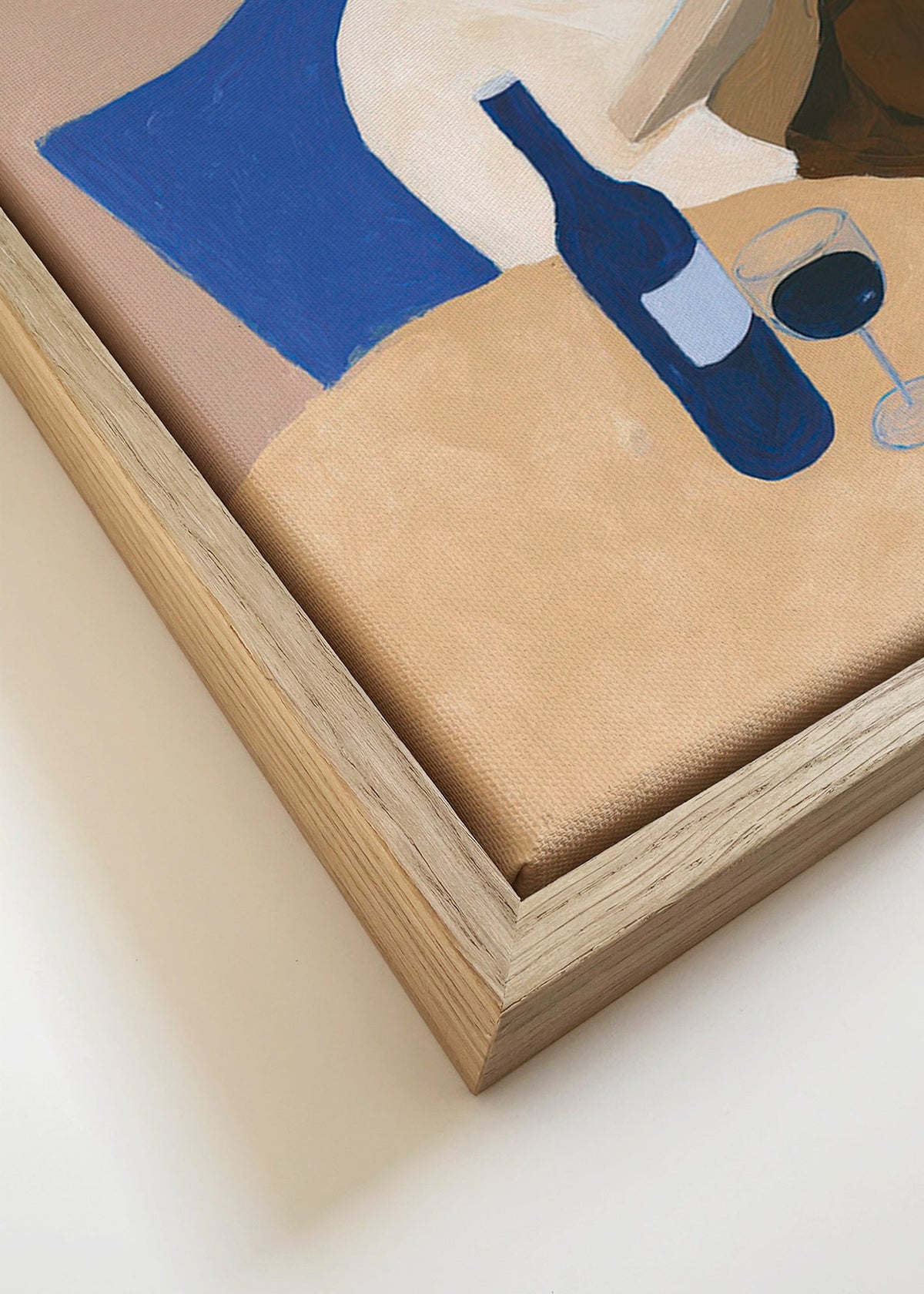 Arte para cozinha: leitora com taça de vinho – Canvas detail