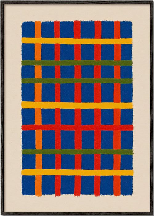 Arte geométrica grade cromática vertical – Black Frame