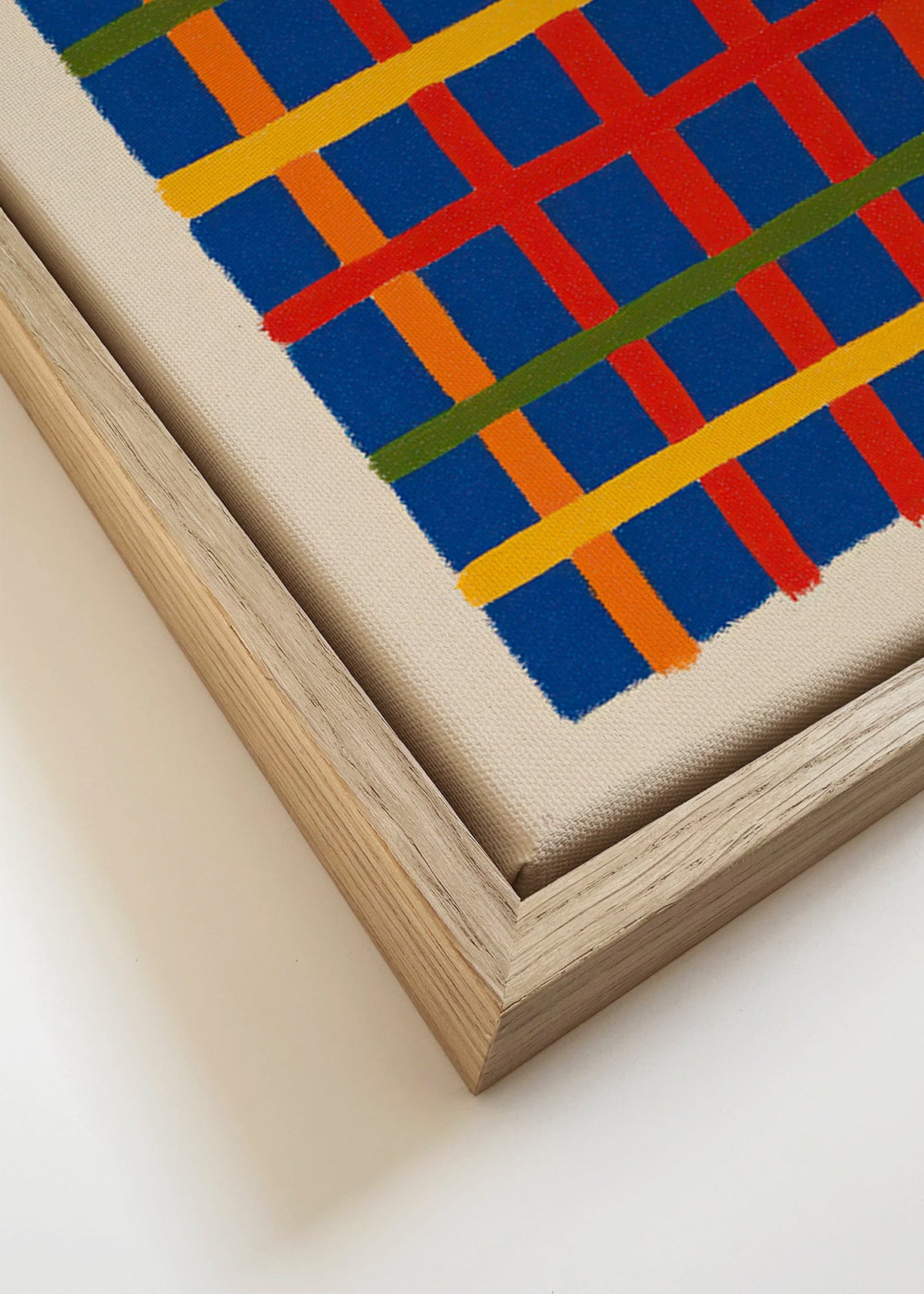 Arte geométrica grade cromática vertical – Canvas detail