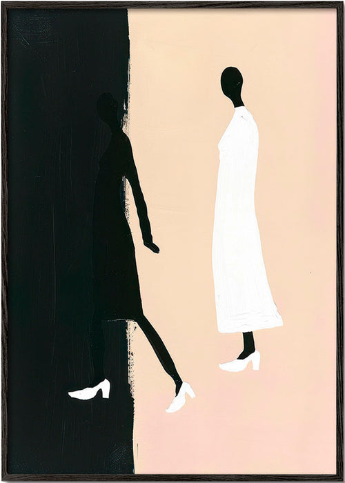 Ilustração de silhuetas minimalistas – Black Frame