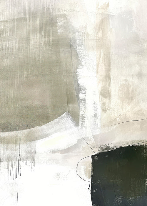 Arte abstrato em tons bege neutros