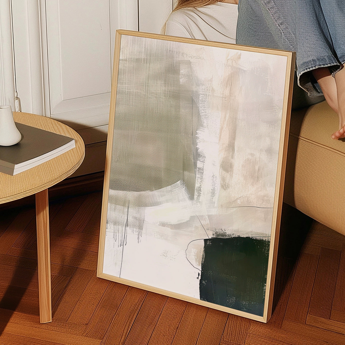 Arte abstrato em tons bege neutros – Product2