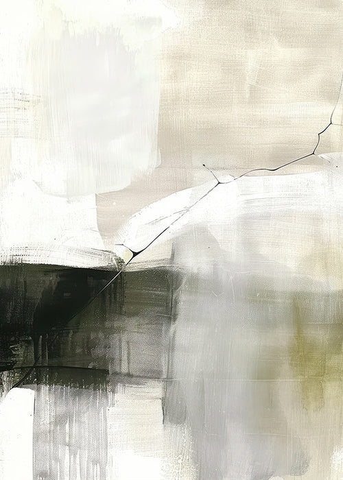 Quadro abstrato com horizonte suave