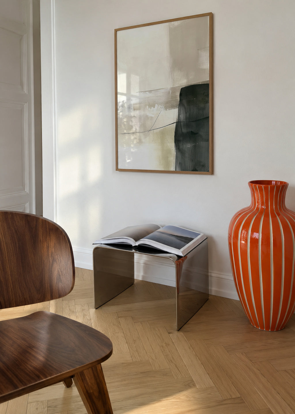 Layers of Silence - Framed poster in an interior