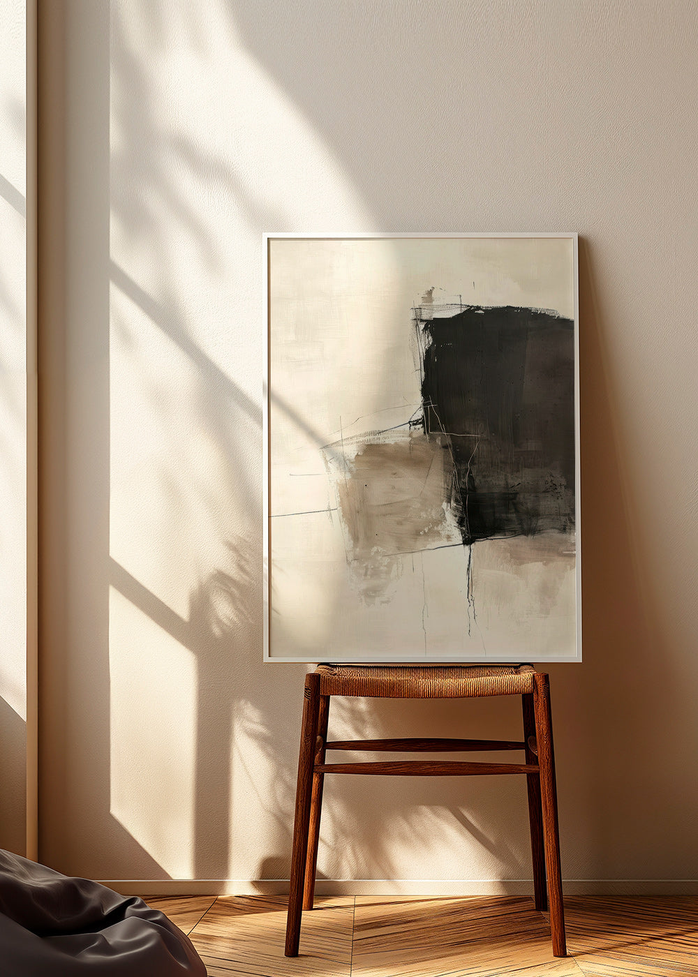 Obra abstrata com contraste escuro e areias – Product1