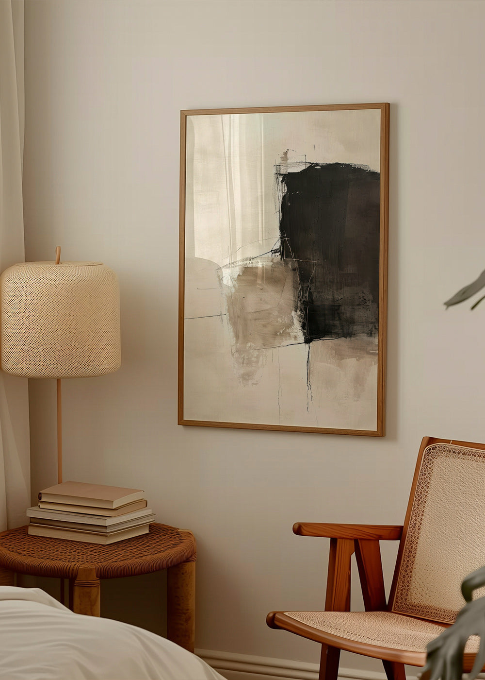 Obra abstrata com contraste escuro e areias – Product3