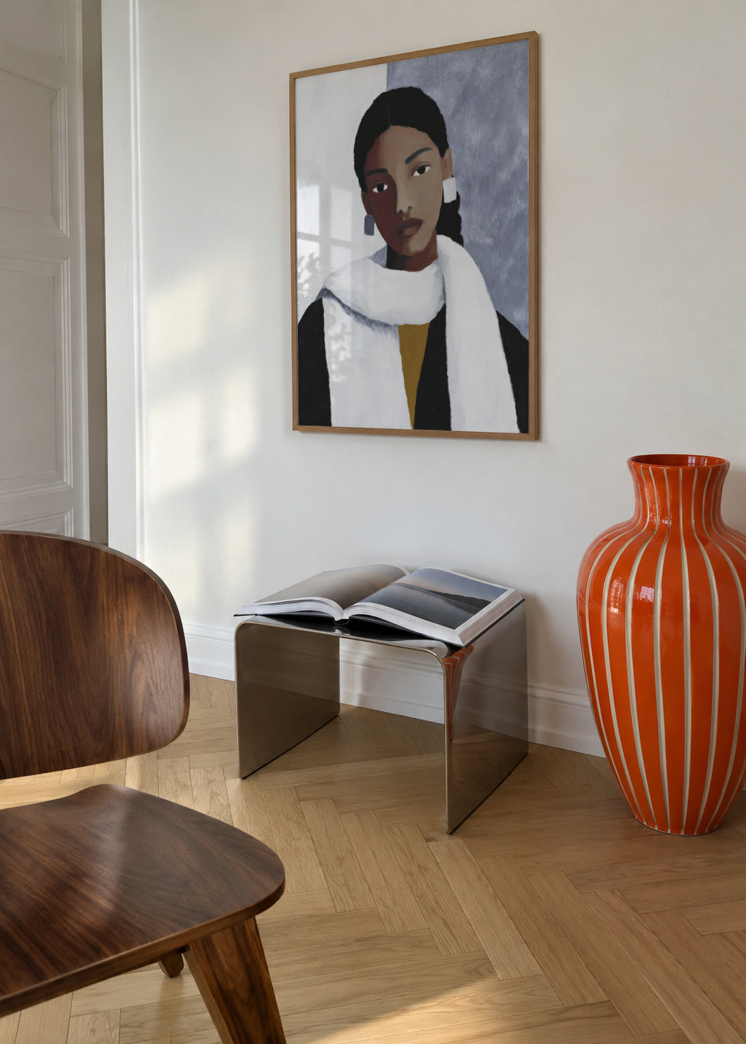 Winter White Wrap - Framed poster in an interior