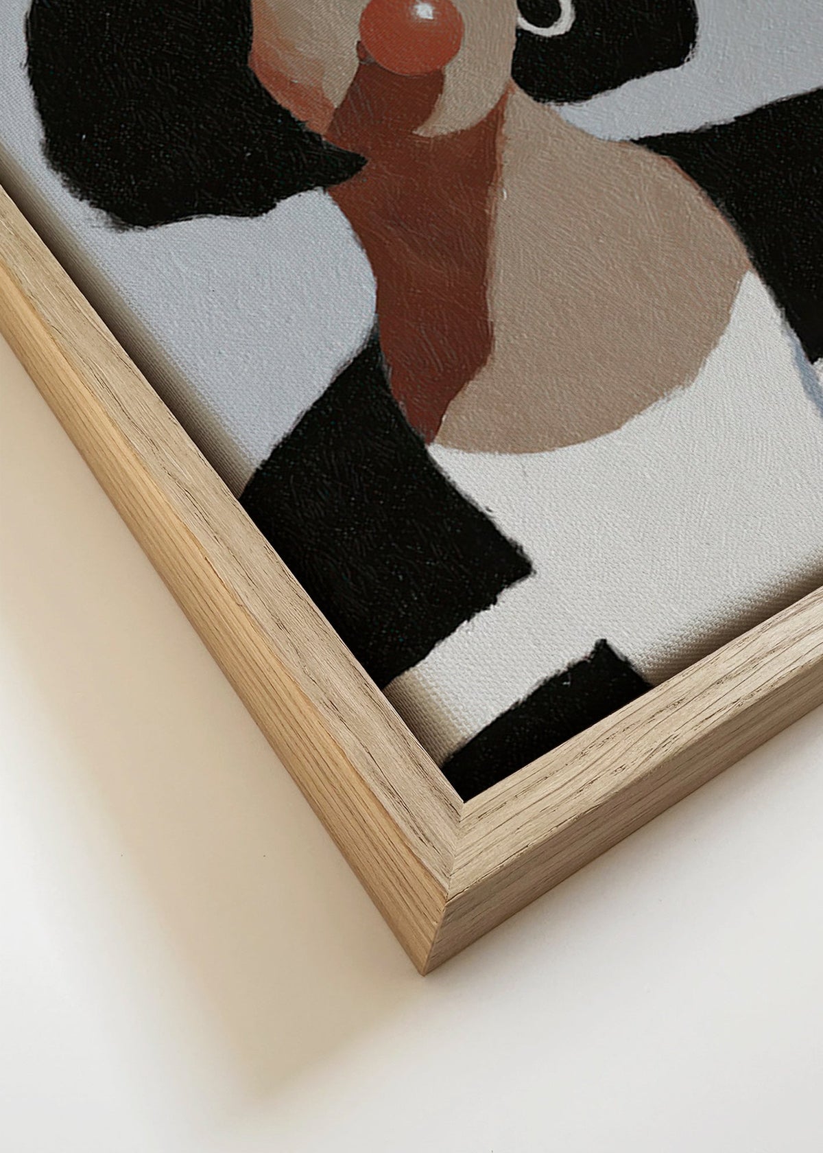 Ilustração retrato feminino com pastilha – Canvas detail
