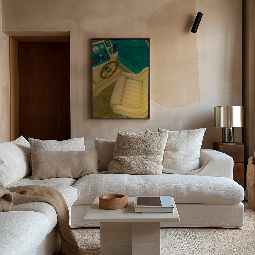 Arte paisagística com leme e mar turquesa – Canvas1