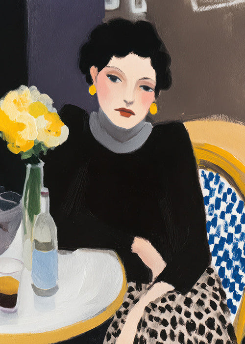 Arte para cozinha: retrato no café