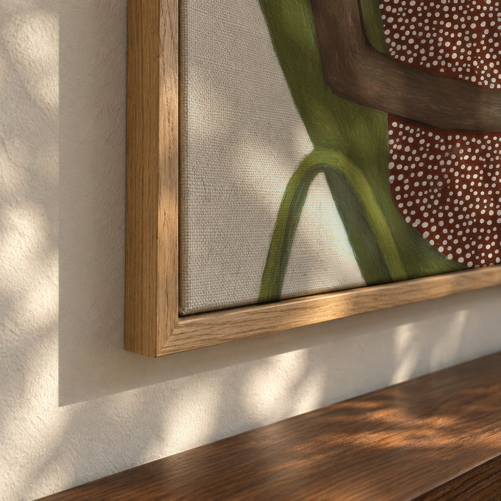 Terrace Sun Hat - Framed canvas detail