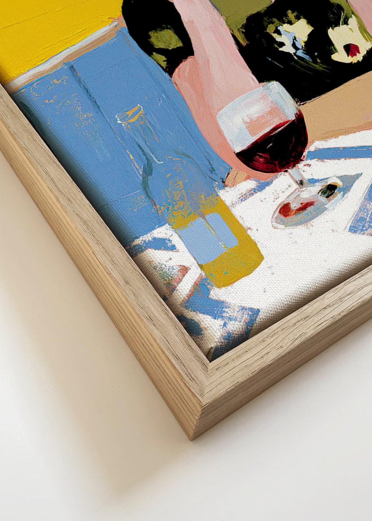 Arte para cozinha: mulher com coquetel – Canvas detail