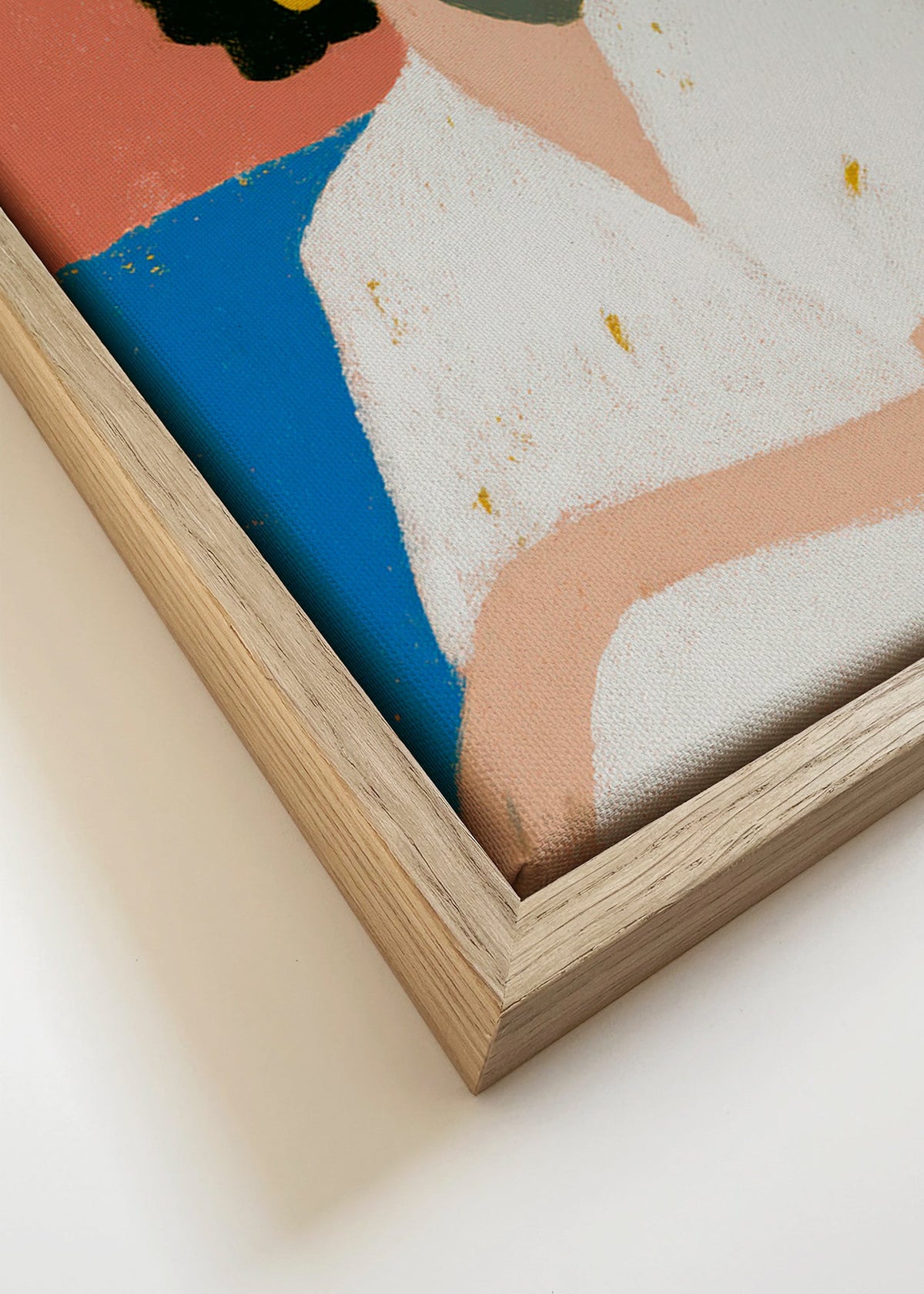 Ilustração de mulher com óculos brancos – Canvas detail