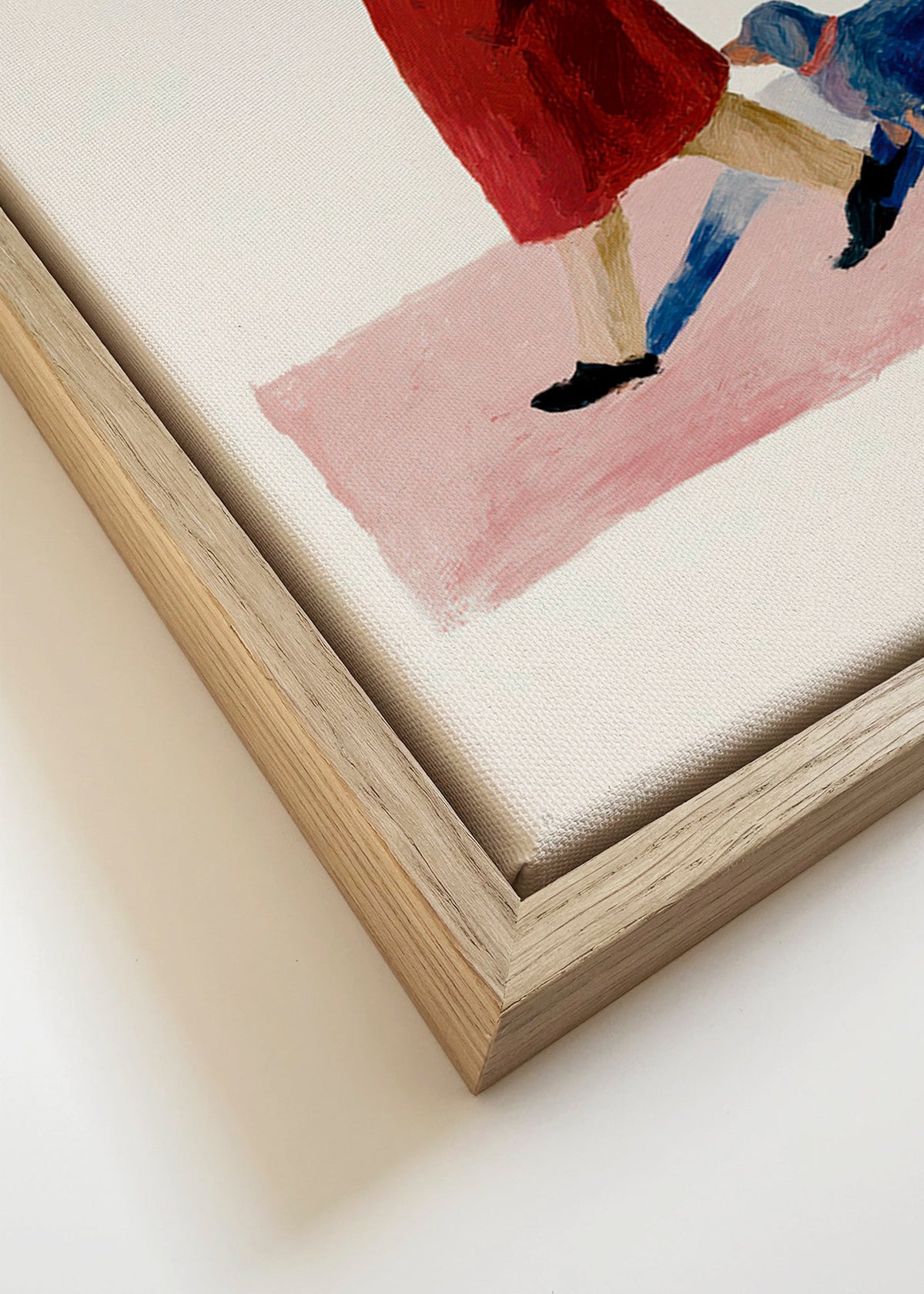 Ilustração de um passeante com casaco vermelho – Canvas detail