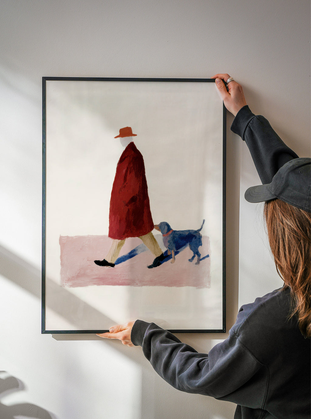 Red Coat Walk - Framed poster detail