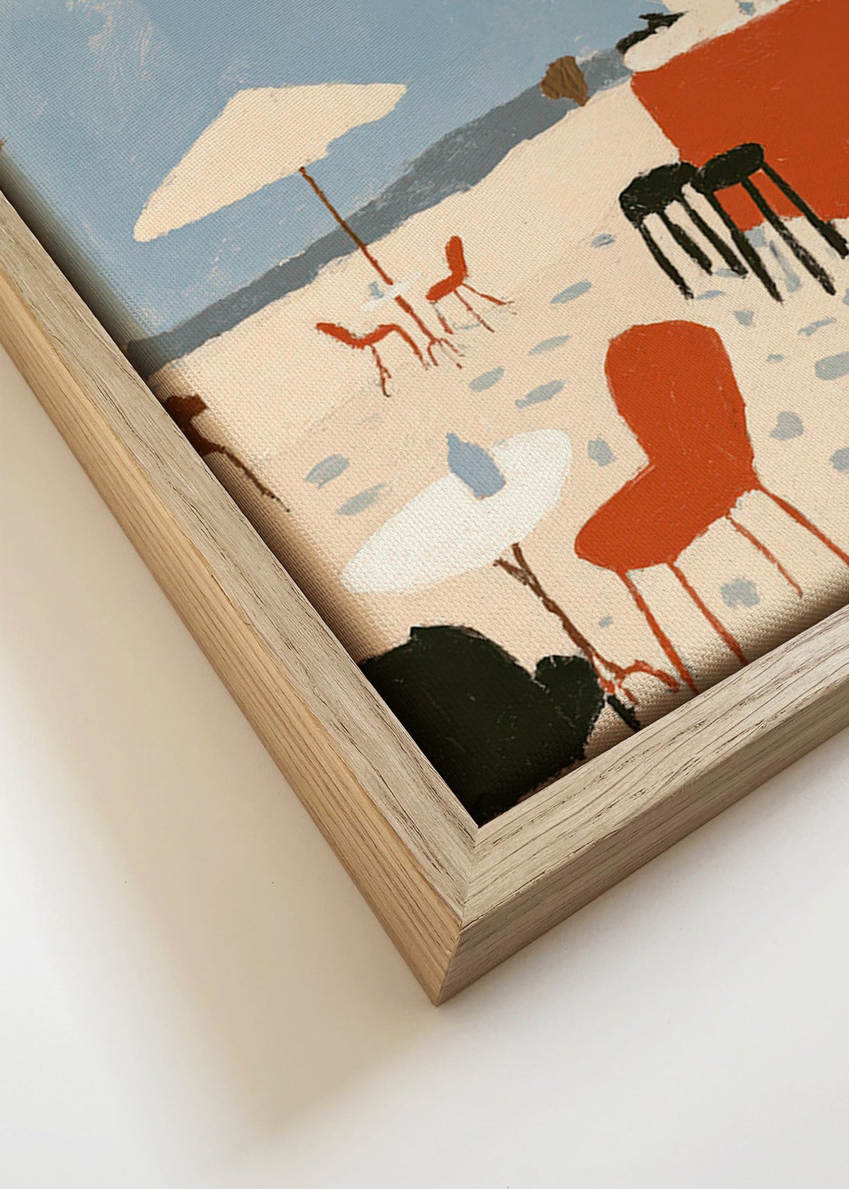 Arte paisagística: terraço costeiro minimalista – Canvas detail