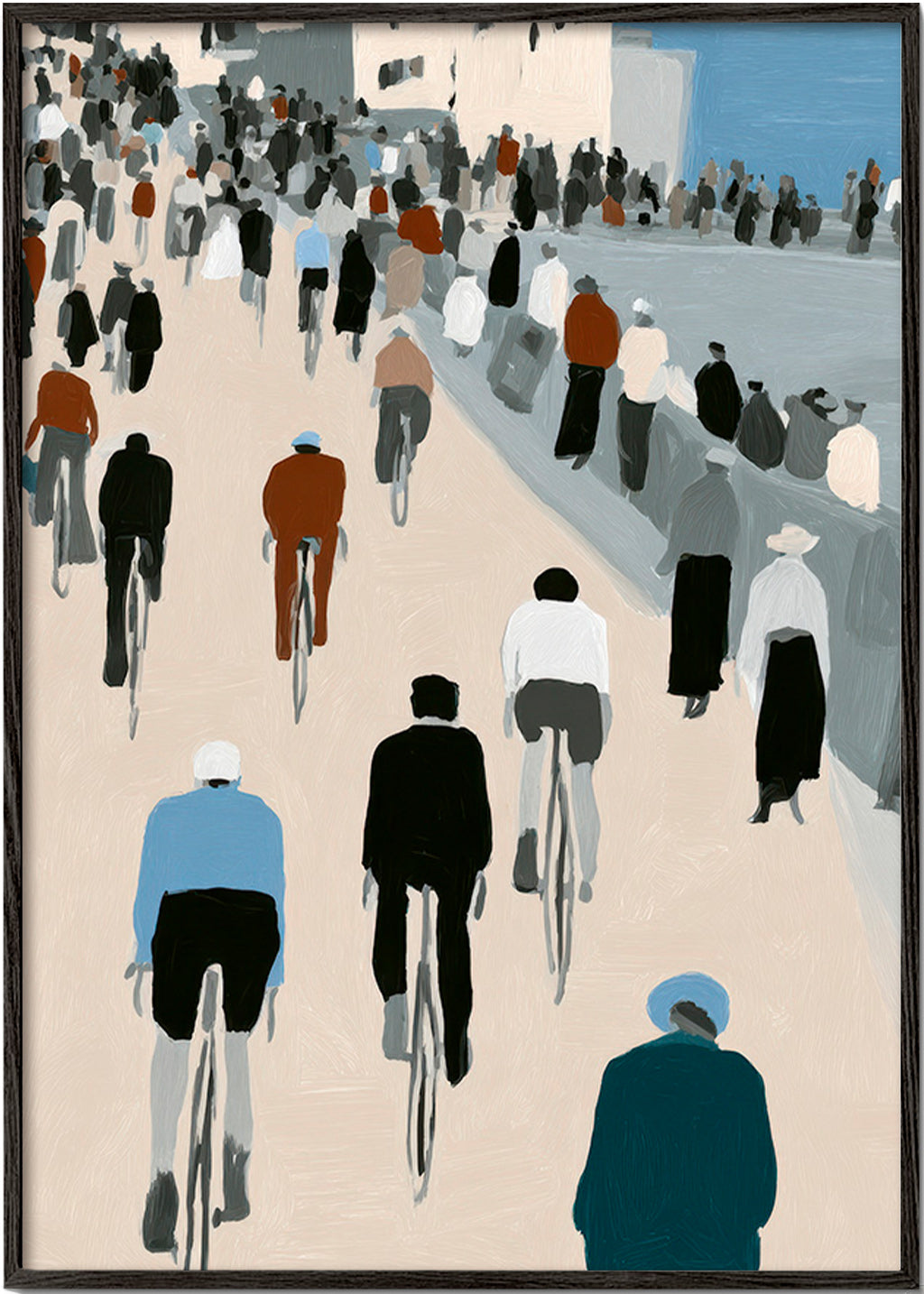 Arte desportiva Passeio de ciclistas – Black Frame