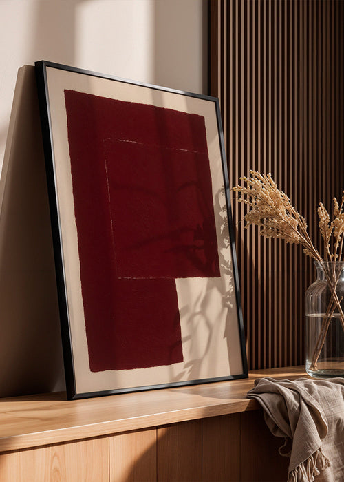 Arte abstrata com blocos grená – Product1