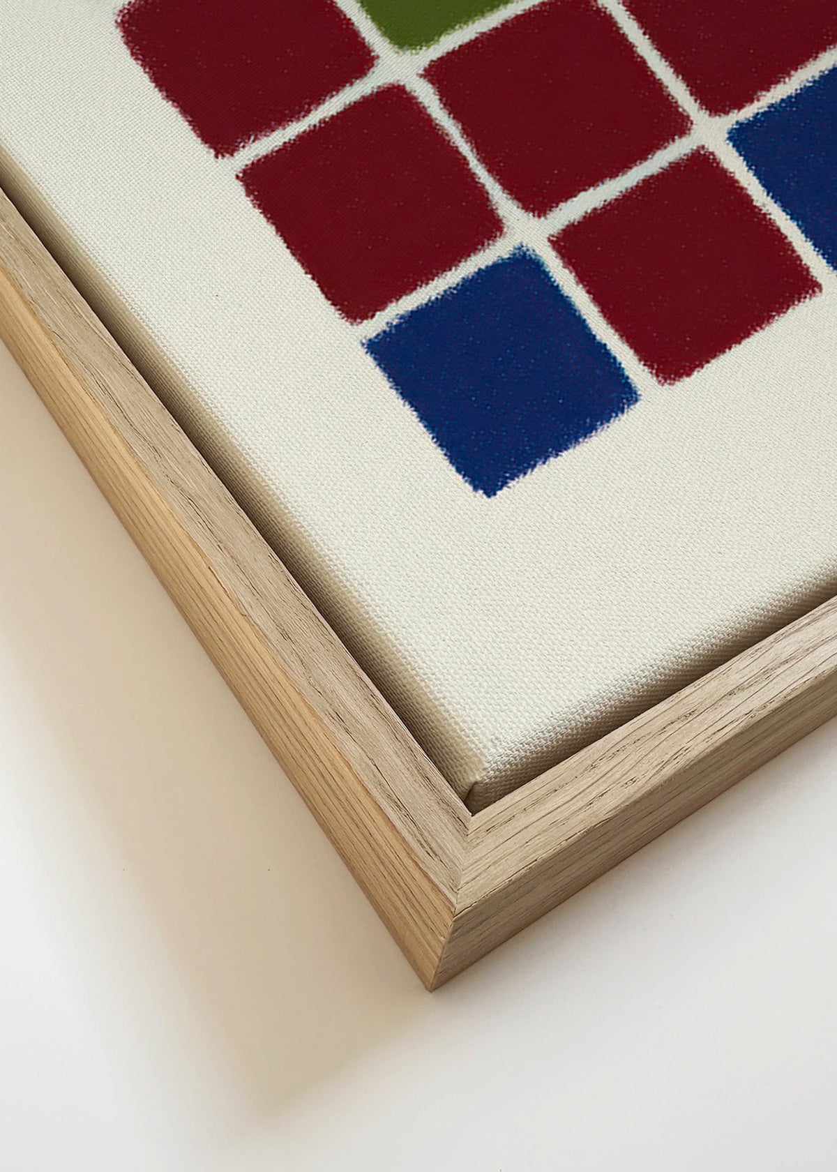 Quadro geométrico grade de quadrados texturizados – Canvas detail