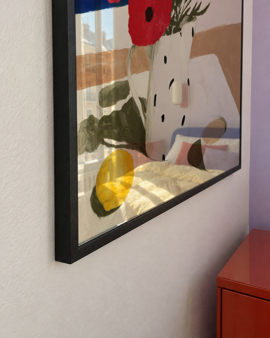 Poppies by the Sea - Framed poster detail