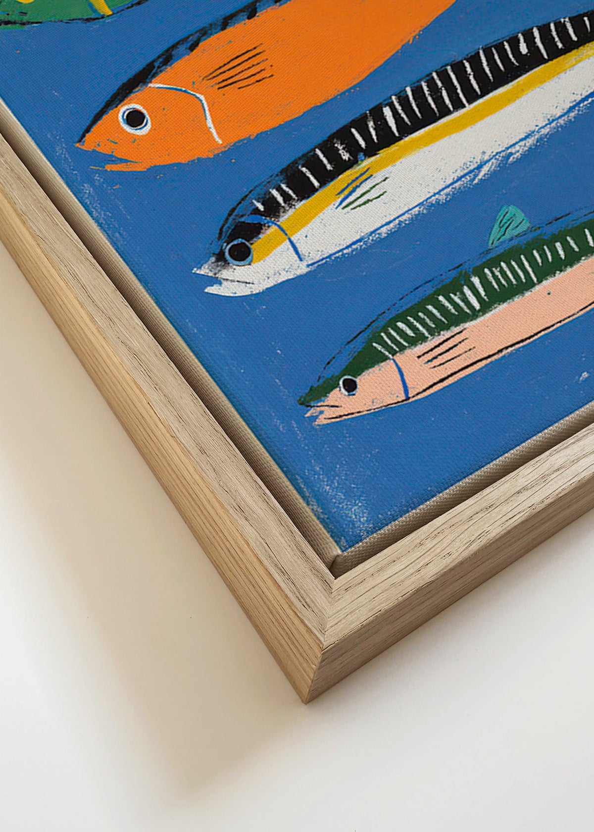 Arte para cozinha com peixes ilustrados – Canvas detail