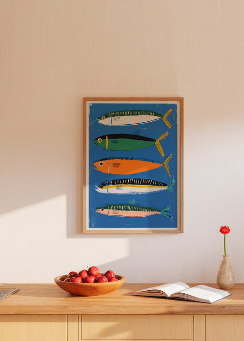 Arte para cozinha com peixes ilustrados – Product1