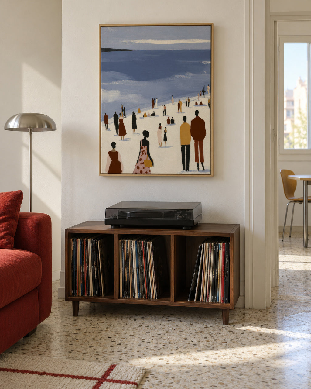 Quiet Bay - Framed canvas in an interior