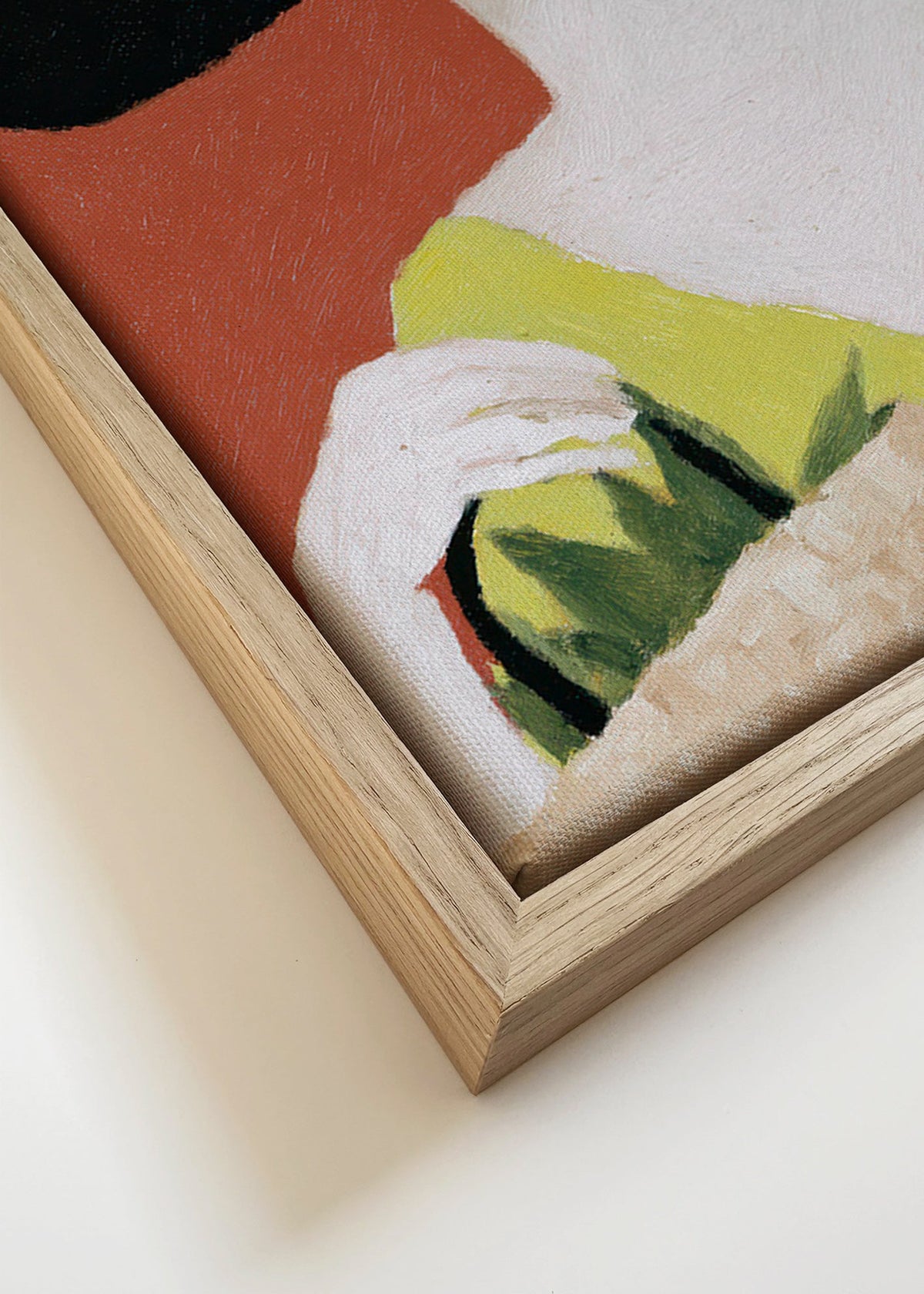 Ilustração mulher com chapéu e cesta – Canvas detail