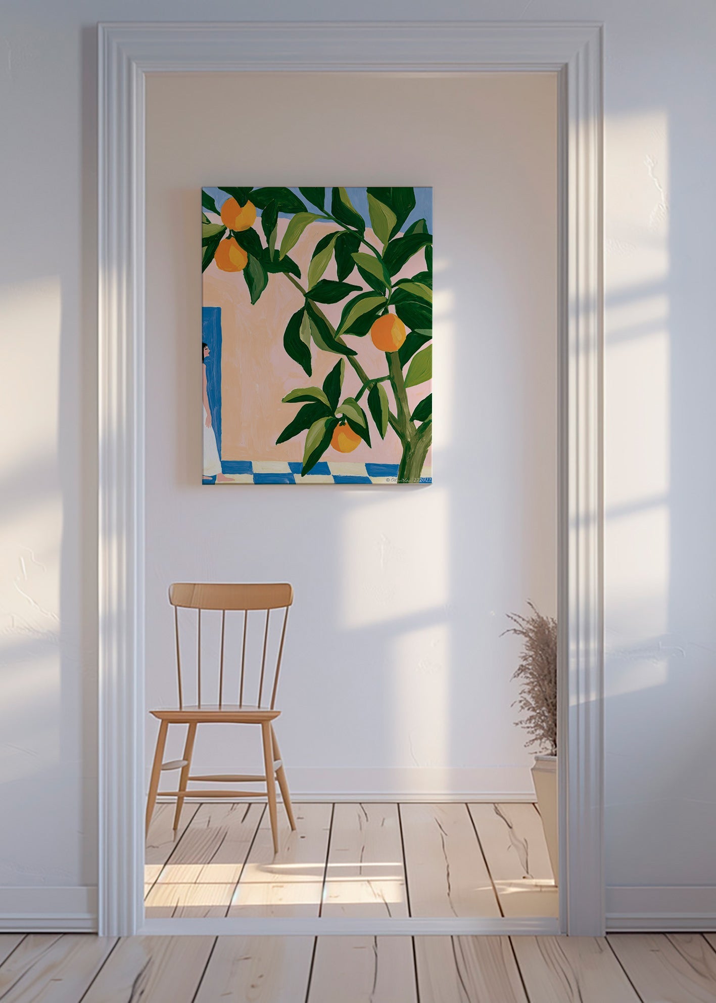 Arte para cozinha Limões de Amalfi pintados