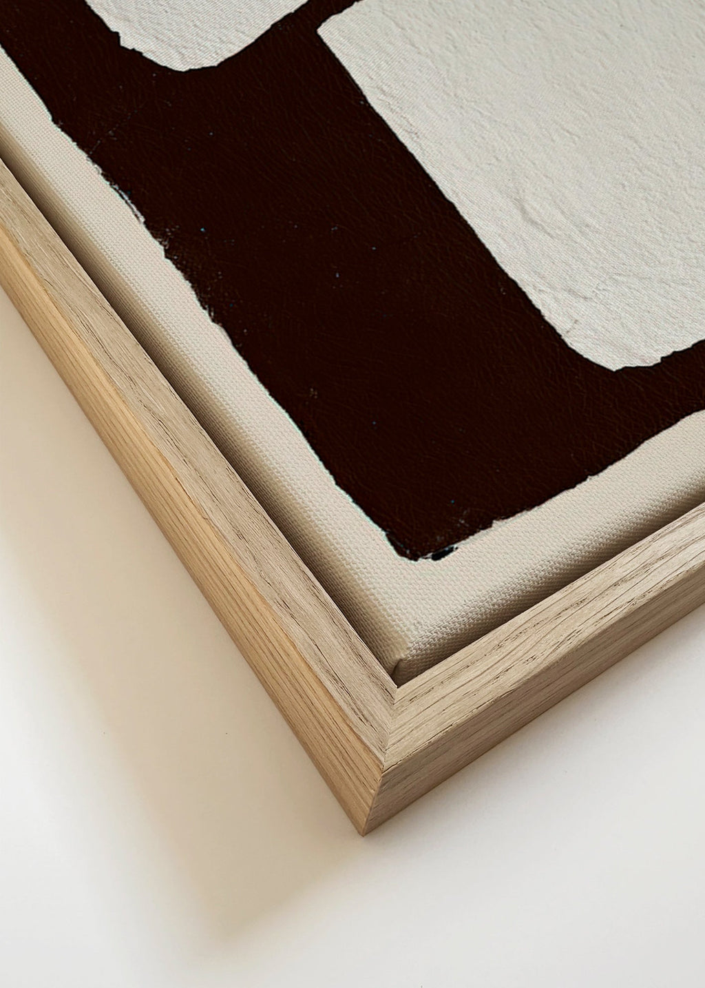 Arte abstrato mocha com blocos brancos