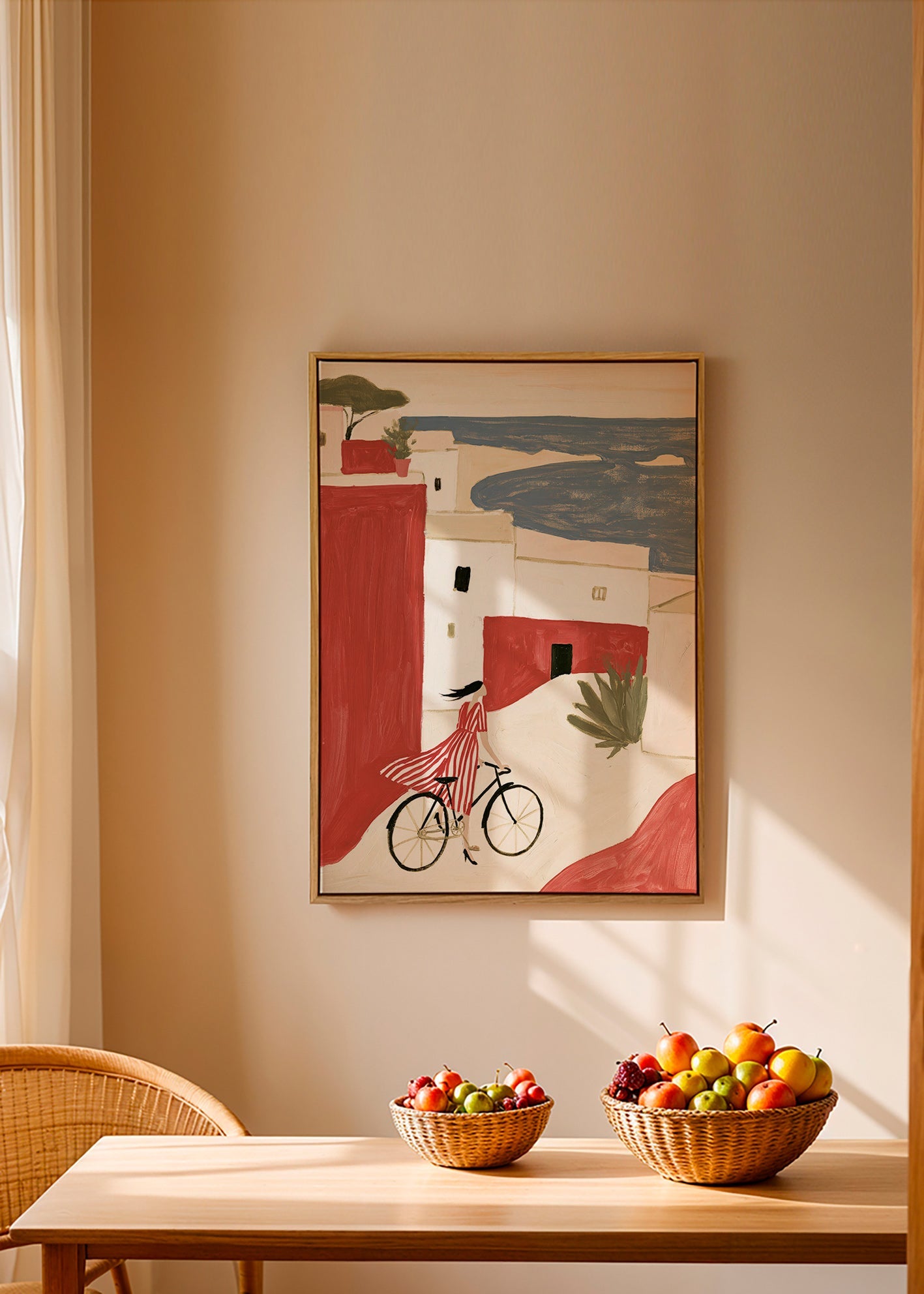 Ilustração bicicleta costeira