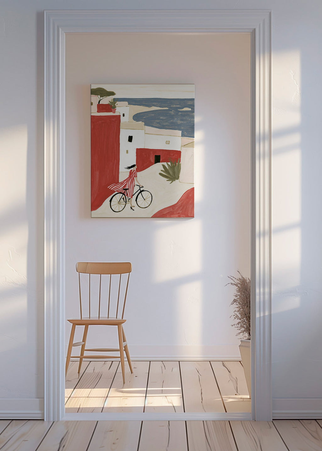 Ilustração bicicleta costeira
