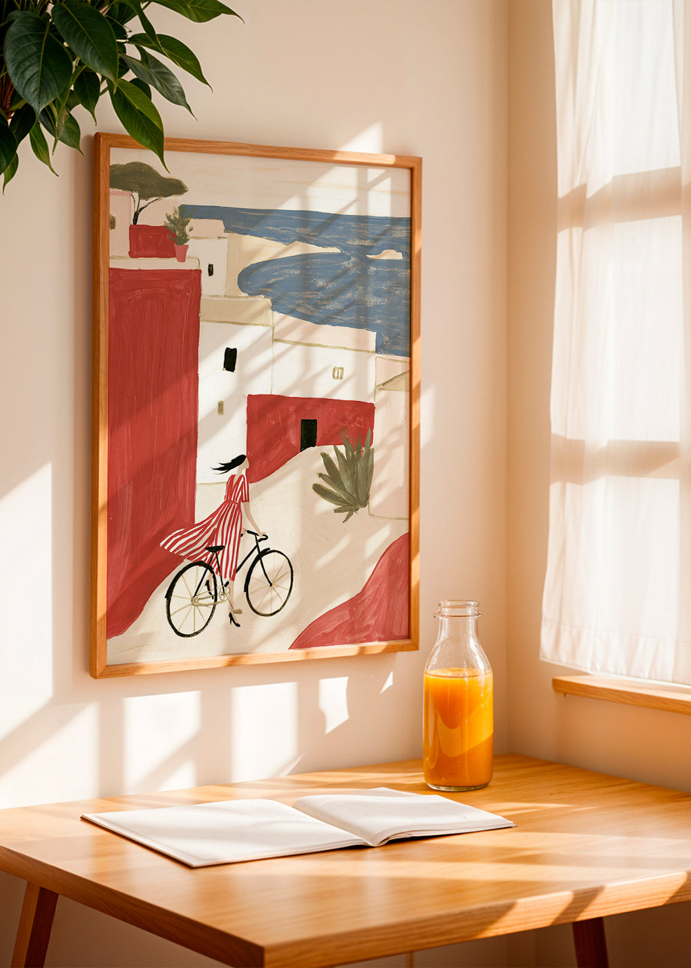 Ilustração bicicleta costeira
