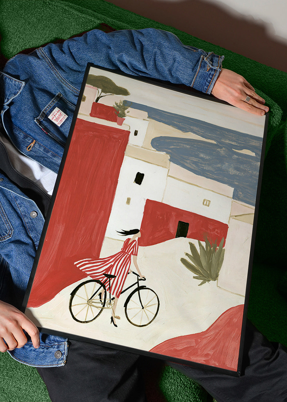 Ilustração bicicleta costeira