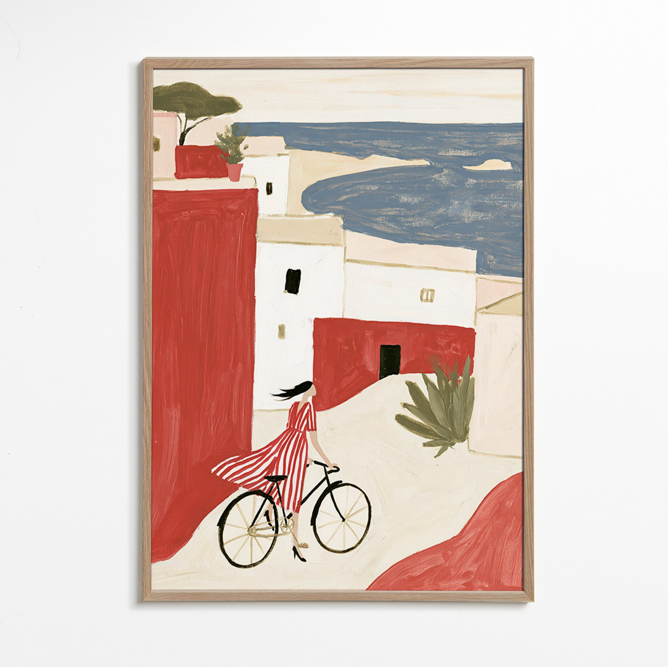 Ilustração bicicleta costeira