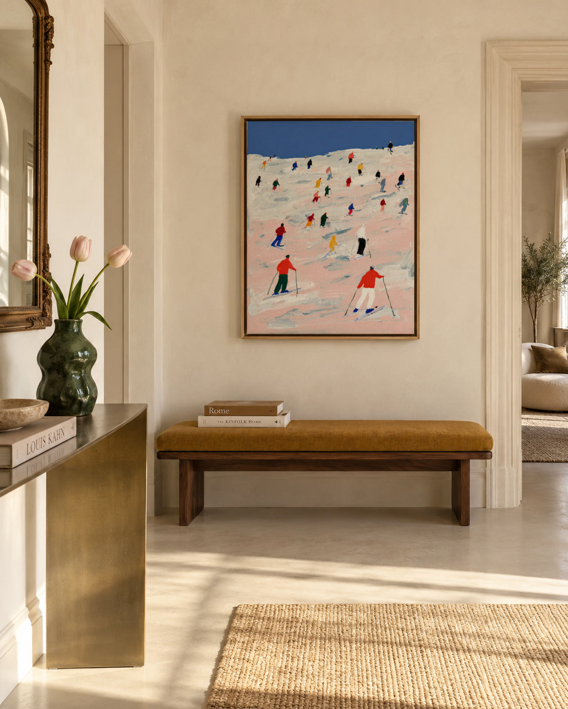 Ski Weekend - Framed canvas in an interior