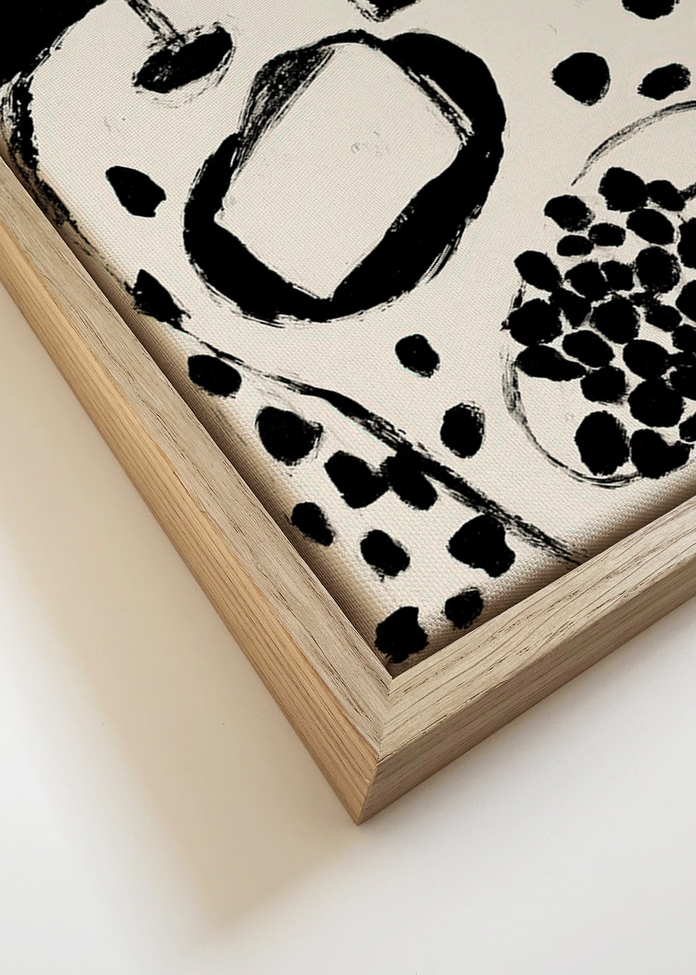 Arte para cozinha: garrafa e uvas monocromáticas