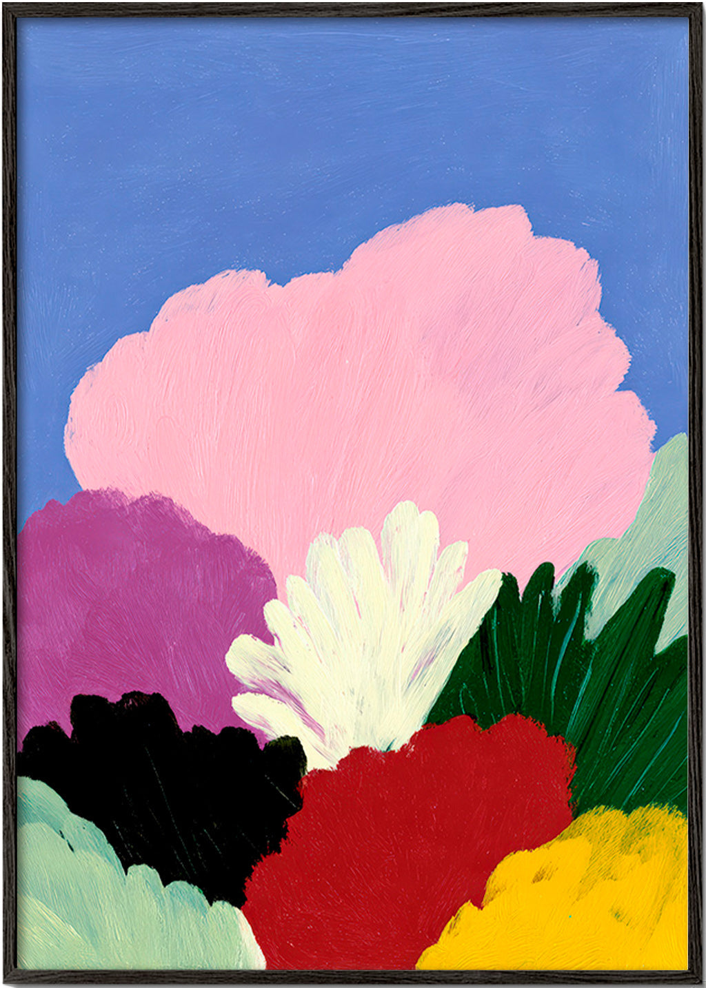 Estampa botânica Bloomscape com flores abstratas