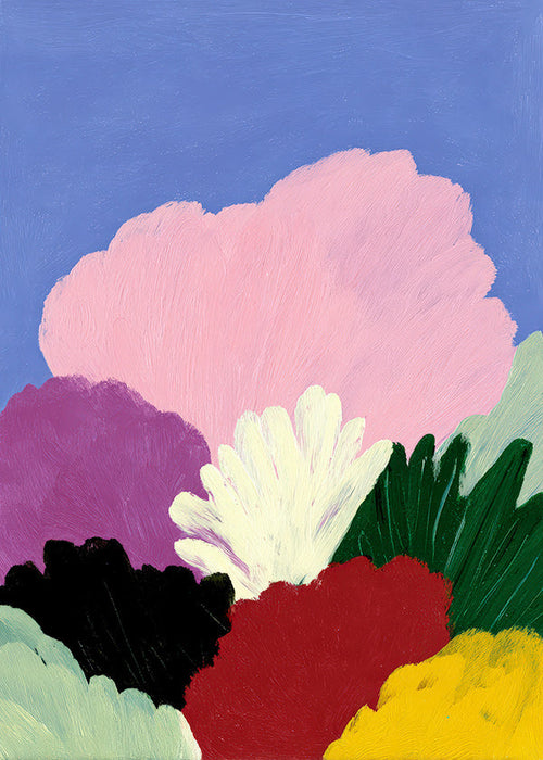 Estampa botânica Bloomscape com flores abstratas