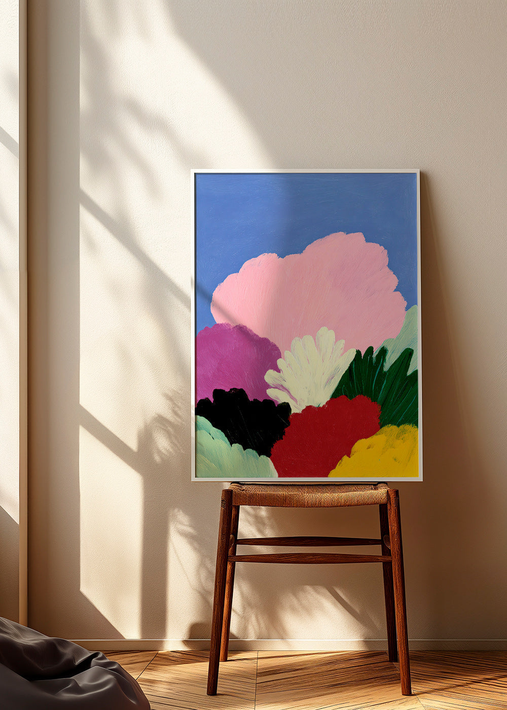 Estampa botânica Bloomscape com flores abstratas