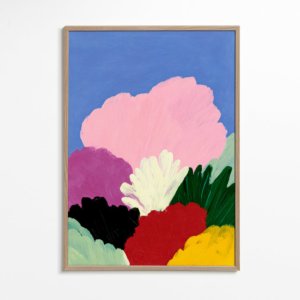 Estampa botânica Bloomscape com flores abstratas