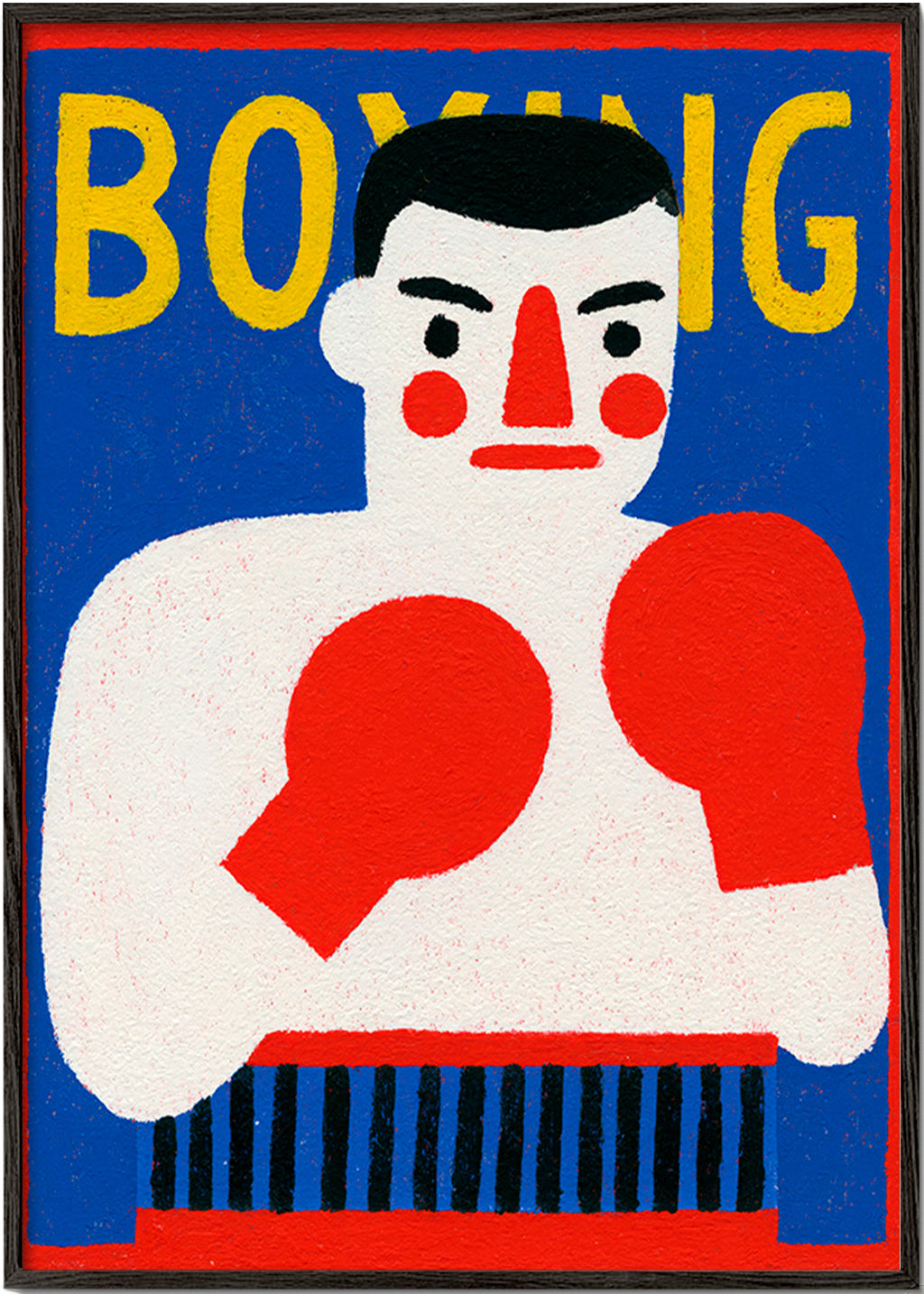 Arte desportiva com boxeador ilustrado