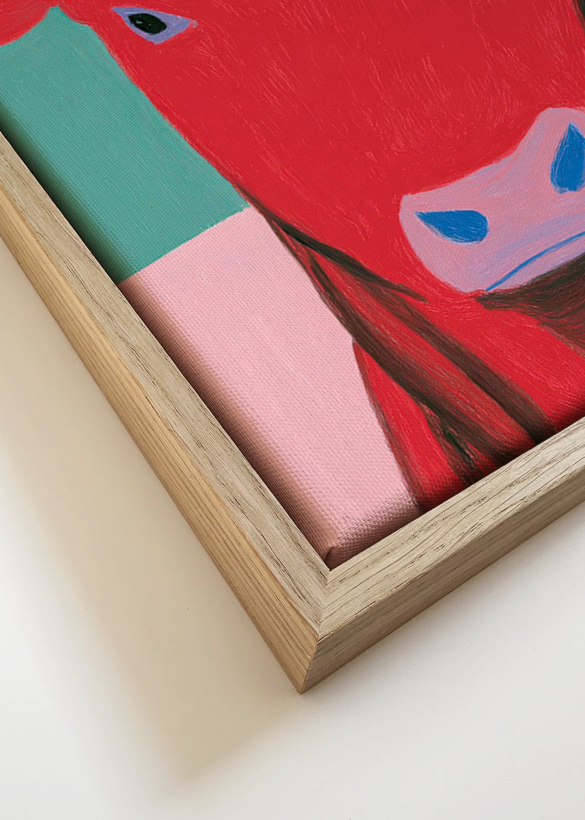 Retrato de touro vermelho em pintura moderna