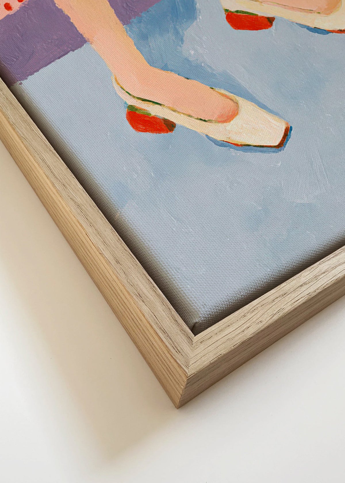 Ilustração sapatos vermelhos com saia estampada