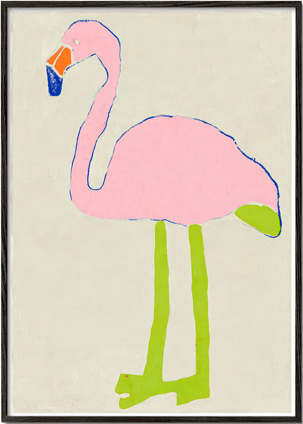 Quadro flamingo rosa minimalista