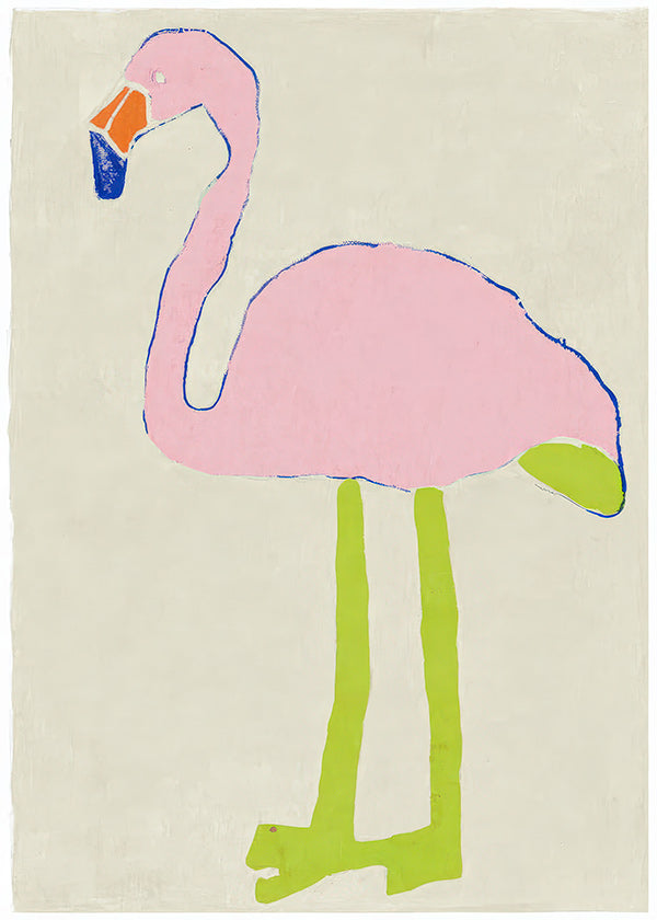 Quadro flamingo rosa minimalista